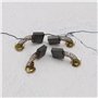 EMSea 2 paires Balai de Charbon Moteur Électriques de Tapis Roulant Compatible avec Greenmaster GMD 118-1, 17x17x7mm