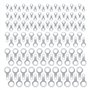EMSea 120pcs Cosses à Souder à Sertir 6 en 1 Anneau à Souder Cosse Borne en Laiton Plaqué Argent Cosses à Anneau Connecteurs Ass