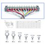 EMSea 120pcs Cosses à Souder à Sertir 6 en 1 Anneau à Souder Cosse Borne en Laiton Plaqué Argent Cosses à Anneau Connecteurs Ass