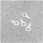 EMSea 120pcs Cosses à Souder à Sertir 6 en 1 Anneau à Souder Cosse Borne en Laiton Plaqué Argent Cosses à Anneau Connecteurs Ass