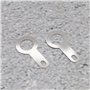 EMSea 120pcs Cosses à Souder à Sertir 6 en 1 Anneau à Souder Cosse Borne en Laiton Plaqué Argent Cosses à Anneau Connecteurs Ass