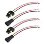 EMSea 4pcs 9005 9006 HB3 HB4 Douilles d'ampoule Faisceau de Câblage 2 Broches Antibrouillard Faisceau de Câbles Pièce de Voiture