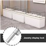 EMSea 2 Ensembles de Serrures de Porte en Verre Vitrine Coulissante Armoire d'exposition Serrure de Terrarium avec 4 Clés 25x25m