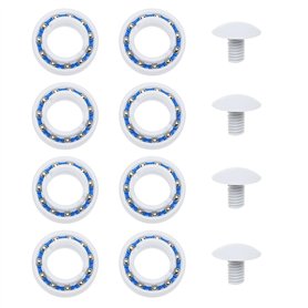 EMSea Lot de 12 Accessoires pour Nettoyeur de Piscine Robot de Nettoyage de Piscine Roulements à Billes en Plastique C60 Boulons