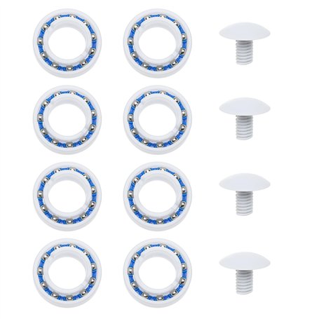 EMSea Lot de 12 Accessoires pour Nettoyeur de Piscine Robot de Nettoyage de Piscine Roulements à Billes en Plastique C60 Boulons