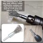 EMSea Lot de 5 brosses métalliques rondes de 12 mm pour perceuse, tige de 6 mm en acier inoxydable pour nettoyage/polissage/élim