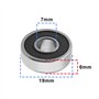 YINETTECH Lot de 2pcs Roulement à billes Remplacement 210034-7 607-2RS Compatible avec Makita 9557NBR 9558NBR GA4034 GA4534 GA50
