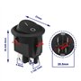 YINETTECH 8pcs Interrupteur à Bascule 4 Broches 2 Positions Interrupteur Marche/Arrêt Bouton à Bascule Rond AC 10A 125V/6A 250V 