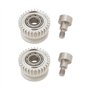 YINETTECH Lot de 2 Engrenages d'extrudeuse en Acier Trempé Nickelé avec Vis Compatible avec Creality K1 K1C K1 Max Ender 3 V3 En