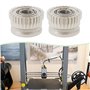 YINETTECH Lot de 2 Engrenages d'extrudeuse en Acier Trempé Nickelé avec Vis Compatible avec Creality K1 K1C K1 Max Ender 3 V3 En