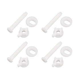 VGOL 4 Jeux de Vis Fixation de Siège de Toilette Vis de Boulon de Charnière de Siège de Toilette Remplacement Universel avec Écr