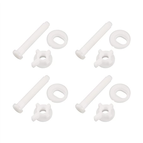 VGOL 4 Jeux de Vis Fixation de Siège de Toilette Vis de Boulon de Charnière de Siège de Toilette Remplacement Universel avec Écr
