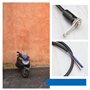VGOL 2pcs Commutateur de Guidon de Moto en Acier Inoxydable Étanche Poignée de Moto Lumière LED Démarrage Kill Angle Commutateur