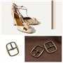 VGOL Lot de 40 Boucles à Rouleau 12.5 cm en Métal pour Chaussures, Ceintures, Sacs et Accessoires - Argent et Bronze