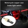 VGOL Lot de 2 Feux de Freinage pour Moto Coque en Cuivre de 6 Mm Feux Arrière Interrupteurs de Frein Avant Et Arrière Bouchons C