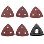 VGOL 100Pcs Papier de Verre Triangulaire et un Plateau de Ponçage Triangulaire Papier de Verre Triangulaire Grain 40/60/80/120/1