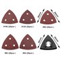 VGOL 100Pcs Papier de Verre Triangulaire et un Plateau de Ponçage Triangulaire Papier de Verre Triangulaire Grain 40/60/80/120/1