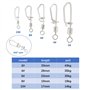 VGOL 50 Pièces Clips de Pêche Au Leurre 2# 4# 6# 8# 10# Roulement à Billes Pivotant en Alliage d'acier Inoxydable de Cuivre Snap