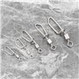 VGOL 50 Pièces Clips de Pêche Au Leurre 2# 4# 6# 8# 10# Roulement à Billes Pivotant en Alliage d'acier Inoxydable de Cuivre Snap