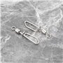 VGOL 50 Pièces Clips de Pêche Au Leurre 2# 4# 6# 8# 10# Roulement à Billes Pivotant en Alliage d'acier Inoxydable de Cuivre Snap