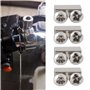 VGOL Lot de 50 colliers de serrage M3 à double trou 10 x 5 mm, clips en acier avec bouchon à vis, adaptés pour serre-câbles méta