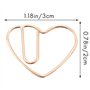 Dropfree 100 PièCes Trombones Coeur Amour Coeur en de Petits Trombones Agrafes de pour L'éCole de Bureau Trombones en MéTal Doré