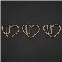 Dropfree 100 PièCes Trombones Coeur Amour Coeur en de Petits Trombones Agrafes de pour L'éCole de Bureau Trombones en MéTal Doré