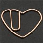 Dropfree 100 PièCes Trombones Coeur Amour Coeur en de Petits Trombones Agrafes de pour L'éCole de Bureau Trombones en MéTal Doré