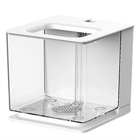 Hausdec Aquarium Facile à Changer en Acrylique Plastique Autonettoyant (Blanc)