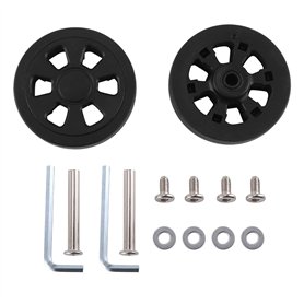 Lrtzizy 60mmx15mm Valise Remplacement Roues Bagages Valise Remplacement Résistant à L'Usure Protection de L'Environnement PU Noi