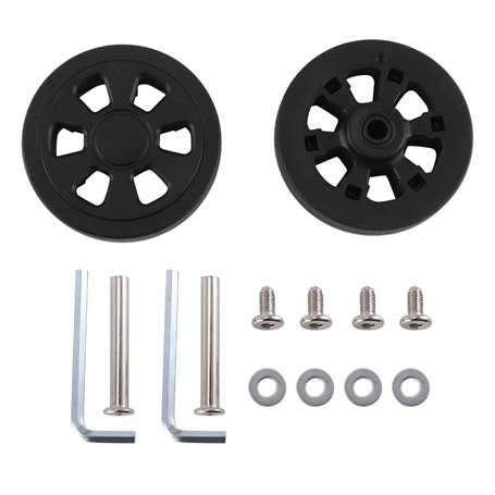 Lrtzizy 60mmx15mm Valise Remplacement Roues Bagages Valise Remplacement Résistant à L'Usure Protection de L'Environnement PU Noi