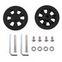 Lrtzizy 60mmx15mm Valise Remplacement Roues Bagages Valise Remplacement Résistant à L'Usure Protection de L'Environnement PU Noi