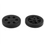 Lrtzizy 60mmx15mm Valise Remplacement Roues Bagages Valise Remplacement Résistant à L'Usure Protection de L'Environnement PU Noi