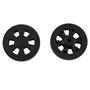 Lrtzizy 60mmx15mm Valise Remplacement Roues Bagages Valise Remplacement Résistant à L'Usure Protection de L'Environnement PU Noi