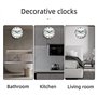 Plmvhpb Horloge de Salle de Bain Horloges Murales Rustiques à Piles, Silencieuses sans - en Bois Côtier-Chaque Horloge Décor à