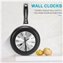 8 inch Frying Design Wall Clock Metal Kitchen Clock, Wall Watch, Decoration, Black