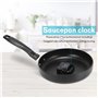 8 inch Frying Design Wall Clock Metal Kitchen Clock, Wall Watch, Decoration, Black