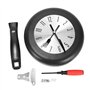 8 inch Frying Design Wall Clock Metal Kitchen Clock, Wall Watch, Decoration, Black