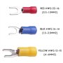 Niejgay 300 PièCes SéRies 22-16 16-14 12-10 AWG Fourche IsoléE Pelle Type U Connecteur de Borne à Sertir éLectrique