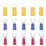 Niejgay 300 PièCes SéRies 22-16 16-14 12-10 AWG Fourche IsoléE Pelle Type U Connecteur de Borne à Sertir éLectrique
