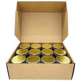 Lobamop Lot de 24 boîtes à bougies en métal de 100 ml pour la fabrication de bougies