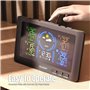 Station météo radio Raddy WF-80C avec 3 capteurs extérieurs Écran couleur numérique 7,5'', thermomètre hygromètre baromètre, ave