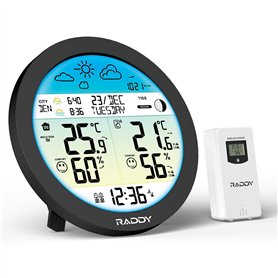 Raddy DT7 Station météo sans fil avec capteur à distance