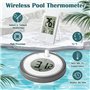 Giyofom Thermomètre de Piscine sans Flottant, Facile à Lire, Adapté Aux Piscines et Aquariums