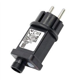 JIVIMOCO 1 Pièce 24V Transformateur Plug Alimentation Noir Installation Facile Convient pour Noël Halloween Décorations pour Équ