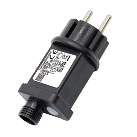 JIVIMOCO 1 Pièce 24V Transformateur Plug Alimentation Noir Installation Facile Convient pour Noël Halloween Décorations pour Équ