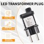 JIVIMOCO 1 Pièce 24V Transformateur Plug Alimentation Noir Installation Facile Convient pour Noël Halloween Décorations pour Équ