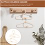 Giilayky 2 Pcs Rotin VêTements Cintre Style Nordique Enfants VêTements Organisateur Rack Enfants Cintre Enfants Chambre DéCor Ci