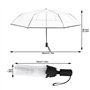 NISHZHU Parapluie transparent automatique pour femme et homme - Compact et pliable - Style coupe-vent - Transparent + bordure no
