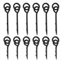 eMagTech Lot de 30 pointes à bouillettes avec anneau de vis 10 mm/15 mm avec boucle de liaison ronde émerillons pour appâts et a